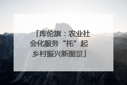 库伦旗：农业社会化服务“托”起乡村振兴新图景