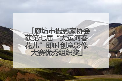 廊坊市摄影家协会获第七届“大运河春花儿”即时创意影像大赛优秀组织奖