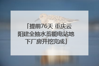 提前76天 重庆云阳建全抽水蓄能电站地下厂房开挖完成