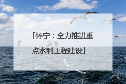 怀宁：全力推进重点水利工程建设