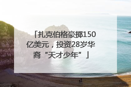 扎克伯格豪掷150亿美元，投资28岁华裔“天才少年”
