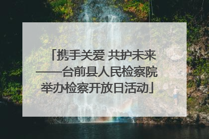 携手关爱 共护未来——台前县人民检察院举办检察开放日活动