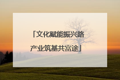 文化赋能振兴路 产业筑基共富途