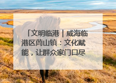文明临港｜威海临港区蔄山镇：文化赋能，让群众家门口尽享幸福生活