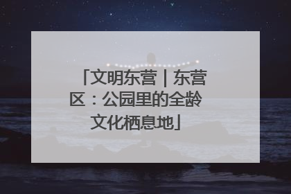 文明东营｜东营区：公园里的全龄文化栖息地