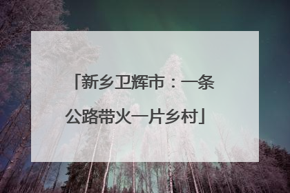 新乡卫辉市：一条公路带火一片乡村