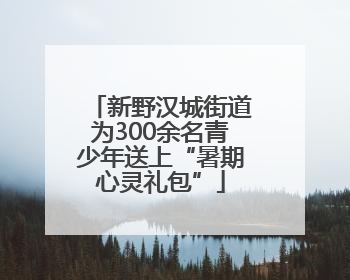 新野汉城街道为300余名青少年送上“暑期心灵礼包”