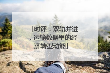 时评：双轨并进，运输数据里的经济转型动能