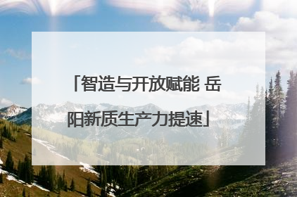 智造与开放赋能 岳阳新质生产力提速