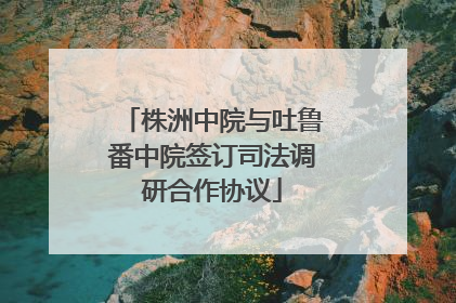株洲中院与吐鲁番中院签订司法调研合作协议