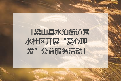 梁山县水泊街道秀水社区开展“爱心理发”公益服务活动
