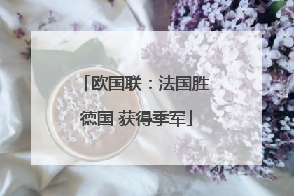 欧国联：法国胜德国 获得季军