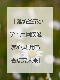 潍坊圣荣小学：用阅读滋养心灵 用书香点亮未来