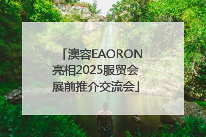 澳容EAORON亮相2025服贸会展前推介交流会