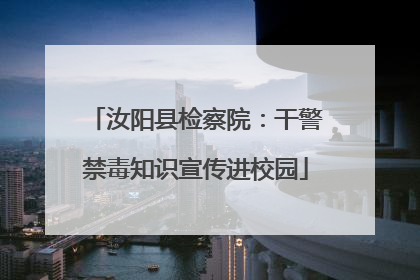 汝阳县检察院：干警禁毒知识宣传进校园