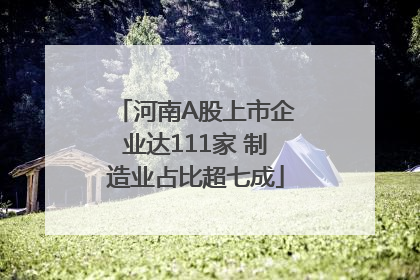 河南A股上市企业达111家 制造业占比超七成