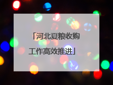 河北夏粮收购工作高效推进