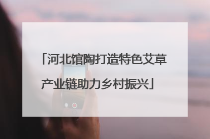 河北馆陶打造特色艾草产业链助力乡村振兴