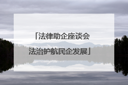 法律助企座谈会 法治护航民企发展