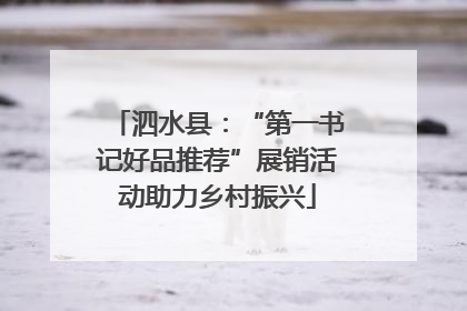泗水县：“第一书记好品推荐”展销活动助力乡村振兴