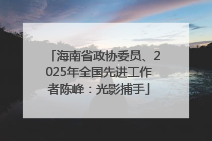 海南省政协委员、2025年全国先进工作者陈峰：光影捕手