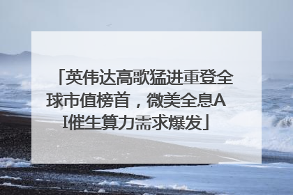 英伟达高歌猛进重登全球市值榜首，微美全息AI催生算力需求爆发