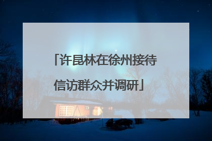 许昆林在徐州接待信访群众并调研