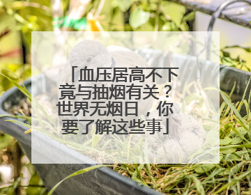 血压居高不下竟与抽烟有关？世界无烟日，你要了解这些事