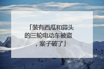 装有西瓜和蒜头的三轮电动车被盗，案子破了