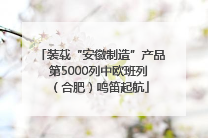 装载“安徽制造”产品 第5000列中欧班列（合肥）鸣笛起航