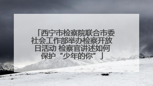 西宁市检察院联合市委社会工作部举办检察开放日活动 检察官讲述如何保护“少年的你”