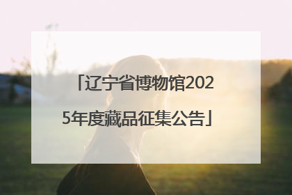 辽宁省博物馆2025年度藏品征集公告