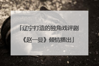 辽宁打造的独角戏评剧《赵一曼》倾情播出