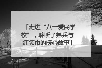 走进“八一爱民学校”，聆听子弟兵与红领巾的暖心故事