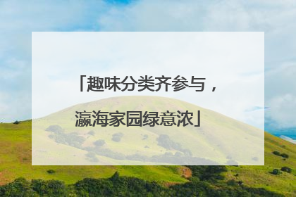 趣味分类齐参与，瀛海家园绿意浓