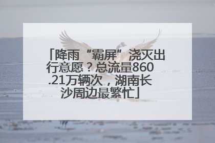 降雨“霸屏”浇灭出行意愿？总流量860.21万辆次，湖南长沙周边最繁忙