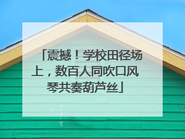 震撼！学校田径场上，数百人同吹口风琴共奏葫芦丝