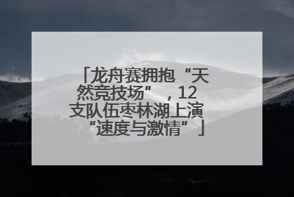 龙舟赛拥抱“天然竞技场”，12支队伍枣林湖上演“速度与激情”