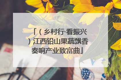 （乡村行·看振兴）江西铅山果蔬飘香 奏响产业致富曲