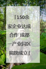 150余家企业达成合作 成都一产业园区揭牌成立