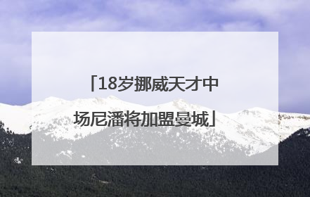 18岁挪威天才中场尼潘将加盟曼城