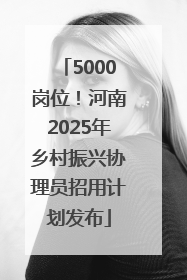 5000岗位！河南2025年乡村振兴协理员招用计划发布