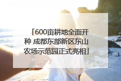 600亩耕地全面开种 成都东部新区东山农场示范园正式亮相