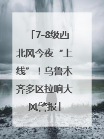 7-8级西北风今夜“上线”！乌鲁木齐多区拉响大风警报