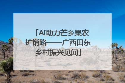 AI助力芒乡果农扩销路——广西田东乡村振兴见闻